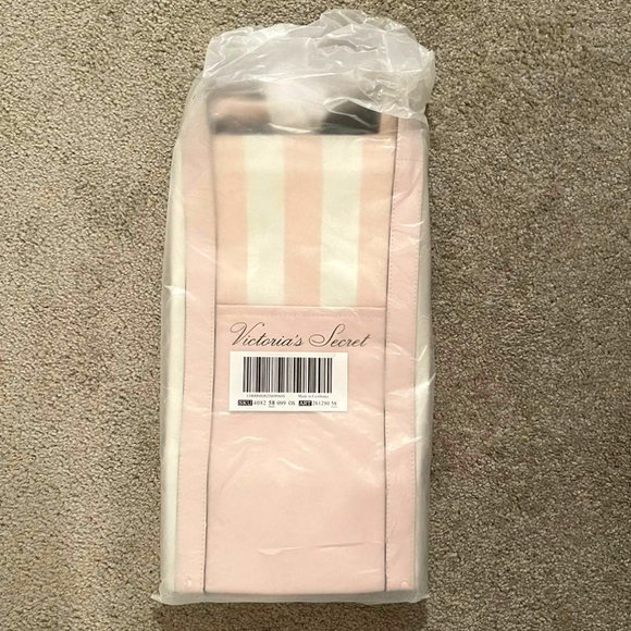 Classic Light Pink Stripes TOTE bag Victoria's Sec - Picture 6 of 7